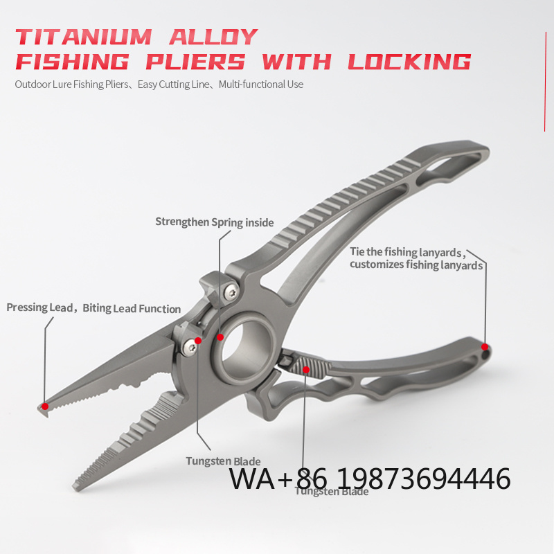Fishing Equipment Logos - High quality titanium fishing pliers, laser