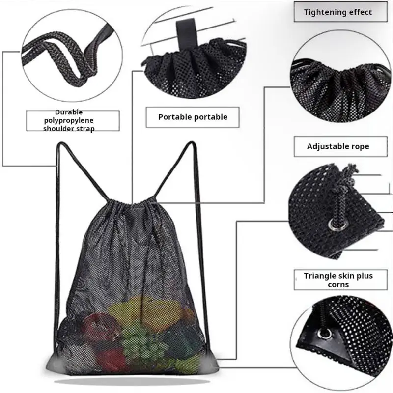 Mesh backpack with rope, quick - Fishing Equipment Organizer review and price
