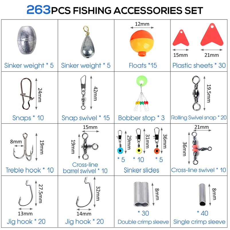 263pcs Outdoor Fishing Accesso - Fishing Equipment Organizer review and price