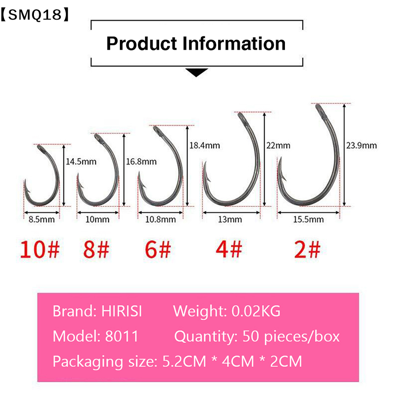 Hirisi 50pcs Boxed  Hooks Barb - Fishing Equipment Organizer review and price